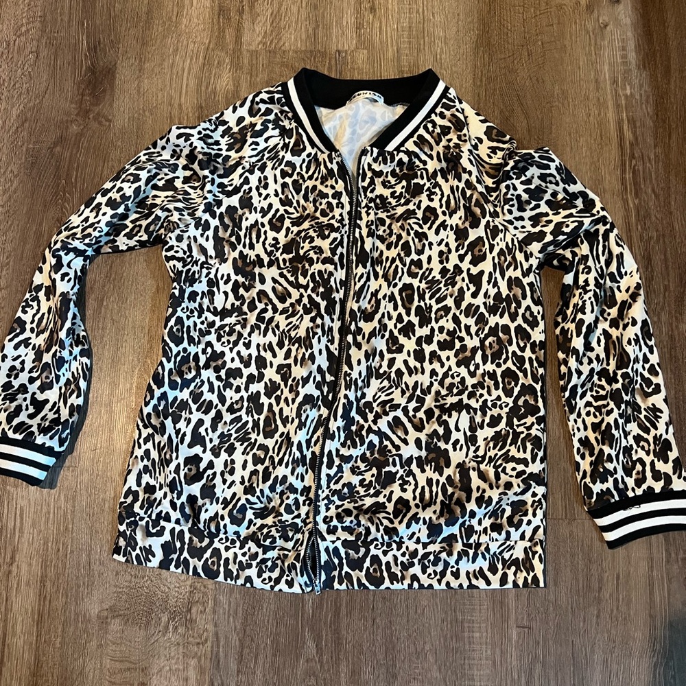 Ecowish‎ Leopard Bomber Jacket